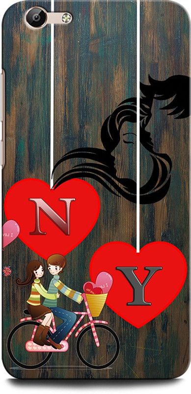 ORBIQE Back Cover for Vivo Y66 1609 NY, N LOVE Y, Y LOVE N, N LETTER, Y LETTER, NY NAME  (Multicolor, Hard Case, Pack of: 1)