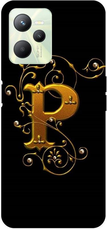 THE NARAYANA COLLECTIONS Back Cover for REALME C35-RMX3511-P,LOVE,GOLDEN,ALPHABET,NAME  (Multicolor, Hard Case, Pack of: 1)