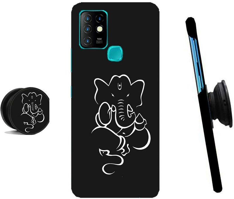 MY SWAG Back Cover for Infinix Hot 10  (Black, White)