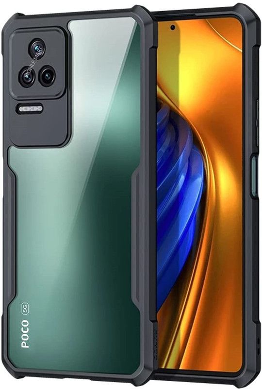Mobile Mart Back Cover for POCO F4 5G  (Black, Dual Protection, Pack of: 1)