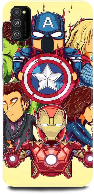 MP ARIES MOBILE COVER Back Cover for SAMSUNG Galaxy M30S, Avenger Logo Avengers Marvels Superhero superheroes avengers end game  (Multicolor, Hard Case, Pack of: 1)