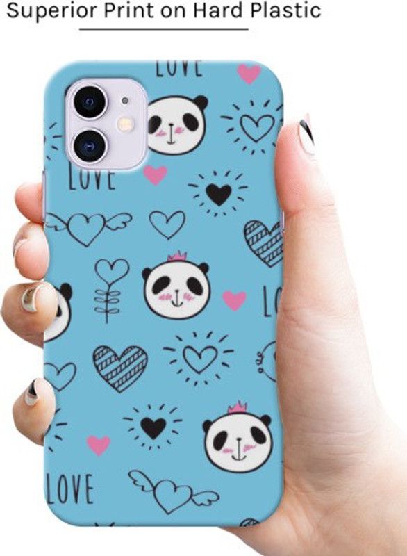 Thermobeans Back Cover for Panda love Hearts (Blue) Design Printed Hard Back Case For IPhone 12, IPhone 12 Pro  (Multicolor, Pack of: 1)