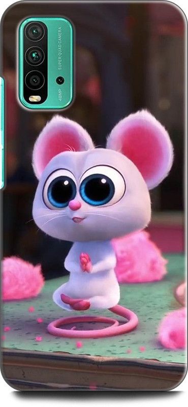 INDICRAFT Back Cover for REDMI 9 Power MR_FANG, PINK MICE, CARTOON, MOVIE, LIFE OF PETS  (Multicolor, Dual Protection, Pack of: 1)
