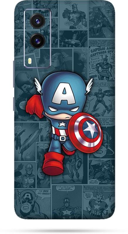 OggyBaba vivo V21e Mobile Skin  (Captain America Skin Matte Finish)