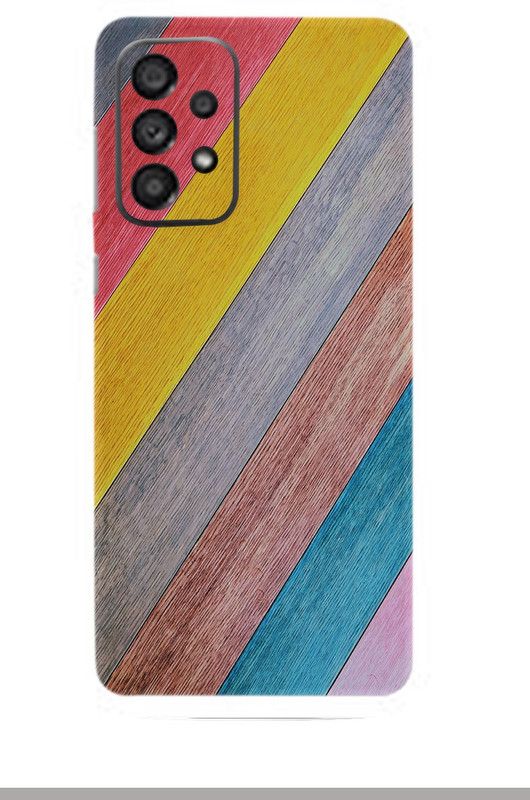 CLAXA Colourful Texture For Samsung A73 5G Back Skin Guard, Samsung A73 5G Mobile Skin  (Colourful Texture Vinyl in Matte Finish)