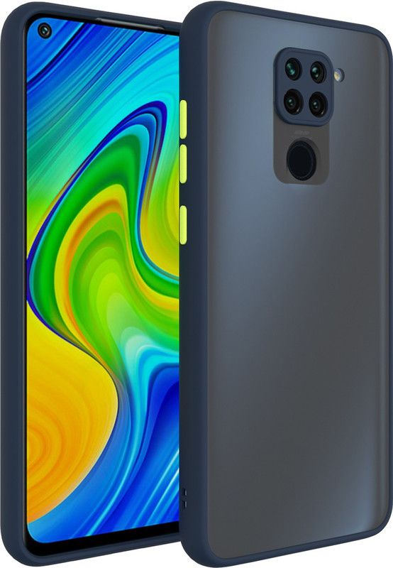 Lilliput Back Cover for Redmi Note 9  (Blue, Grip Case, Pack of: 1)