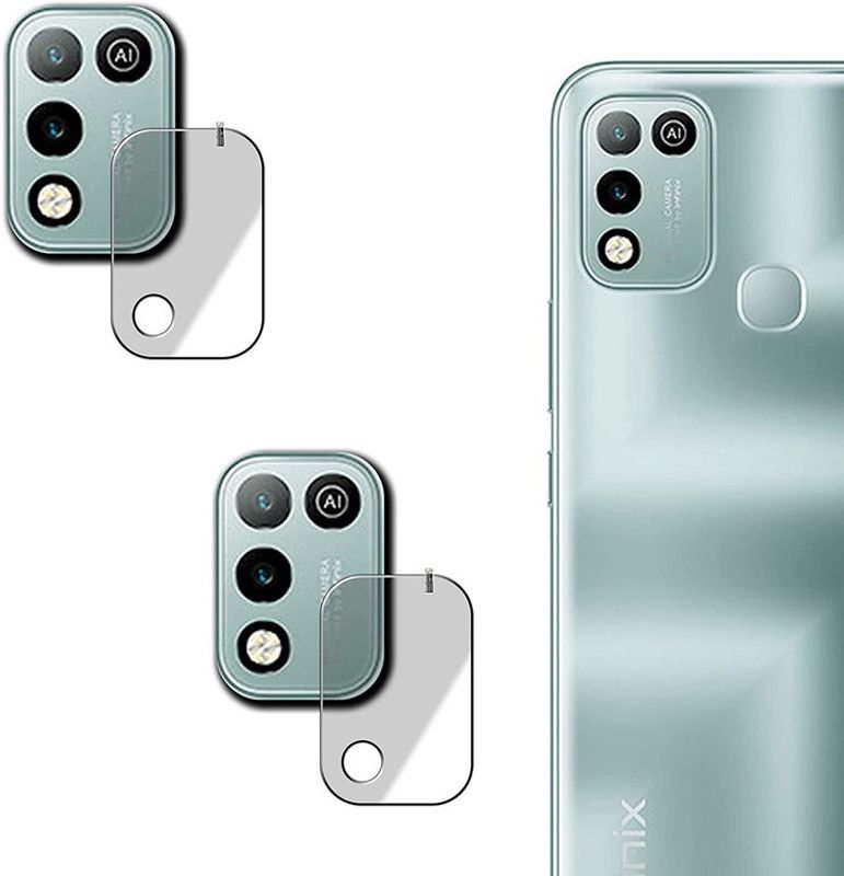 Transparent Back Camera Lens Glass Protector for Aii Infinix Hot 10 Play  (Pack of: 2)