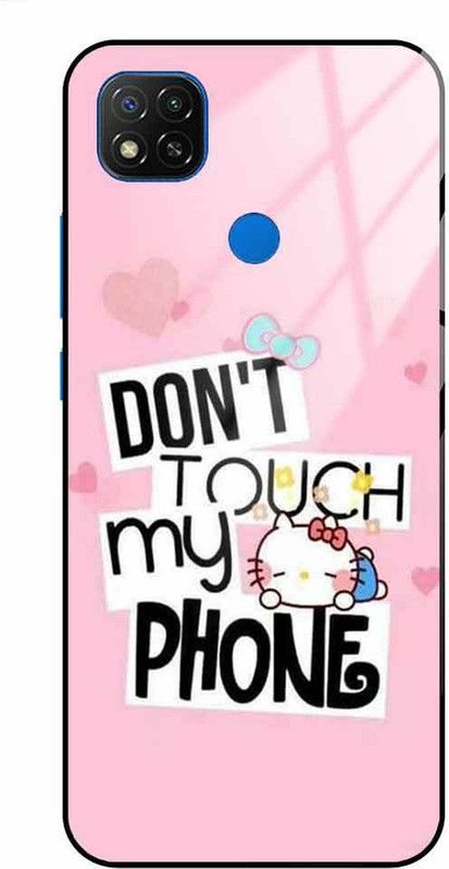 NDCOM Back Cover for POCO C31 Dont Touch My Phone Printed Glass Case  (Multicolor, Grip Case, Pack of: 1)