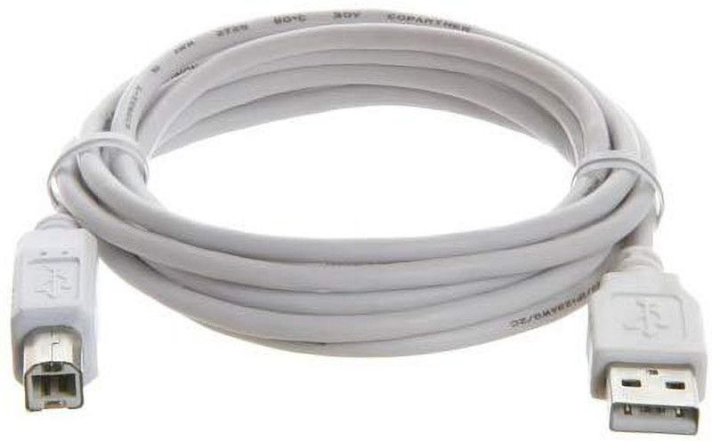 Tech-X Micro USB Cable 1.5 m premium quality Printer Cable 1.5m USB Cable  (Compatible with Laptop, Computer, White, One Cable)