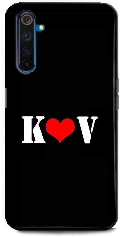 Afterglow Back Cover for Realme 6 K V, K LOVES V, NAME, LETTER, ALPHABET, KV LOVE, HART  (Multicolor, Shock Proof, Pack of: 1)