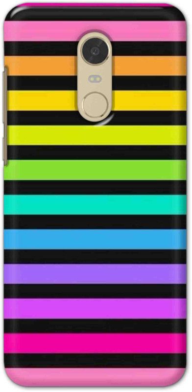 NDCOM Back Cover for Redmi Note 5 Hyper Rainbow Stripes Printed  (Multicolor, Hard Case, Pack of: 1)