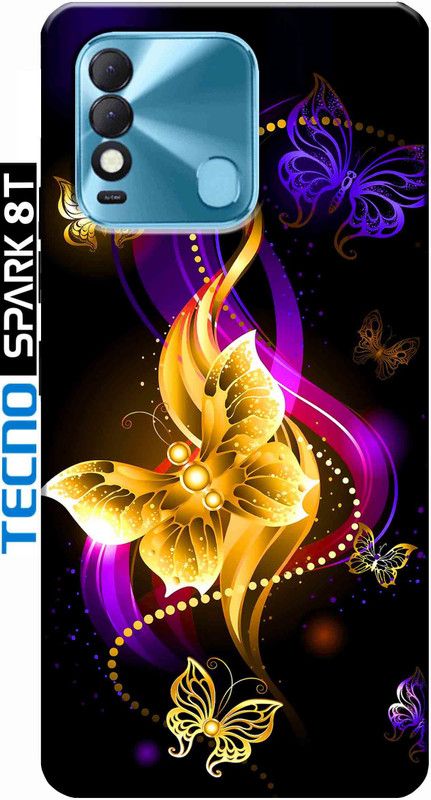 Burdak Back Cover for Tecno Spark 8T 2583  (Multicolor, Dual Protection, Silicon, Pack of: 1)