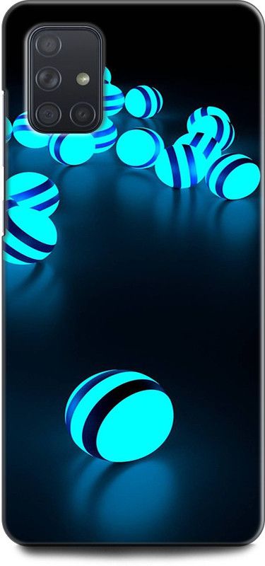 Afterglow Back Cover for SAMSUNG Galaxy A71  (Black, Blue, Shock Proof, Pack of: 1)