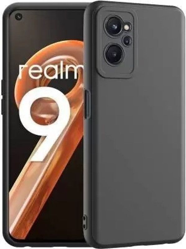 VDAT Back Cover for Realme 9i 5G  (Black, Pack of: 1)