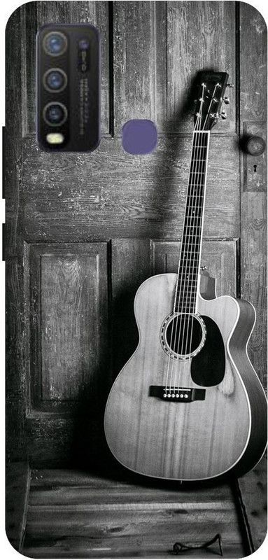 URCHIN Back Cover for Vivo Y30 guitar, guitar love, cool, love, music, instuments, black and white  (Multicolor, Shock Proof, Pack of: 1)