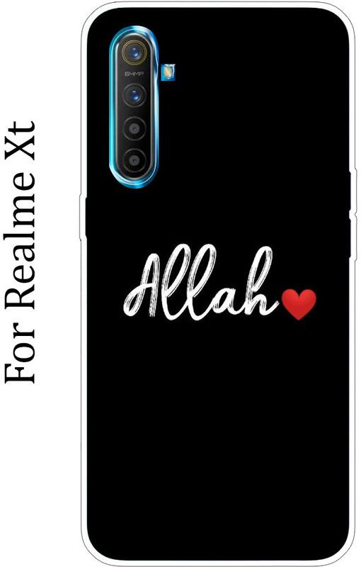 SillyStore Back Cover for Realme XT  (Black, White, Grip Case, Silicon, Pack of: 1)