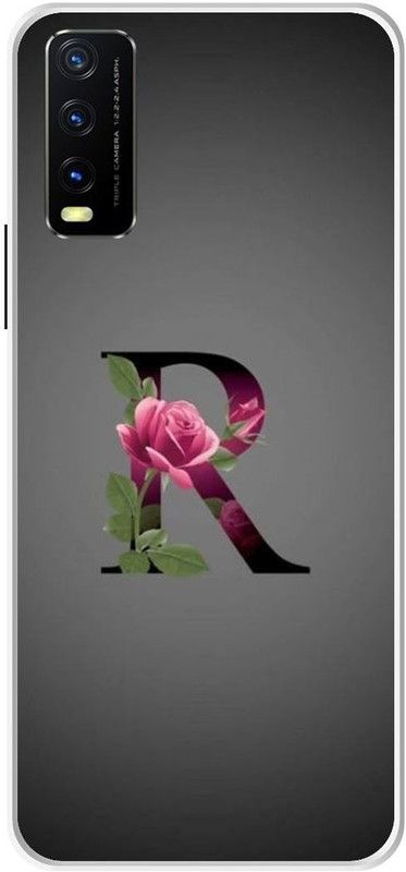 VS PRINT LINK Back Cover for VIVO Y20T \ V2129 \ R letter,R name R word , Printed Back Cover  (Silver, Hard Case, Pack of: 1)
