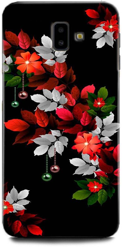 Afterglow Back Cover for SAMSUNG Galaxy J6 Plus RED LEAF, DESIGN, RED, LEAF, FLOWER  (Multicolor, Shock Proof, Pack of: 1)