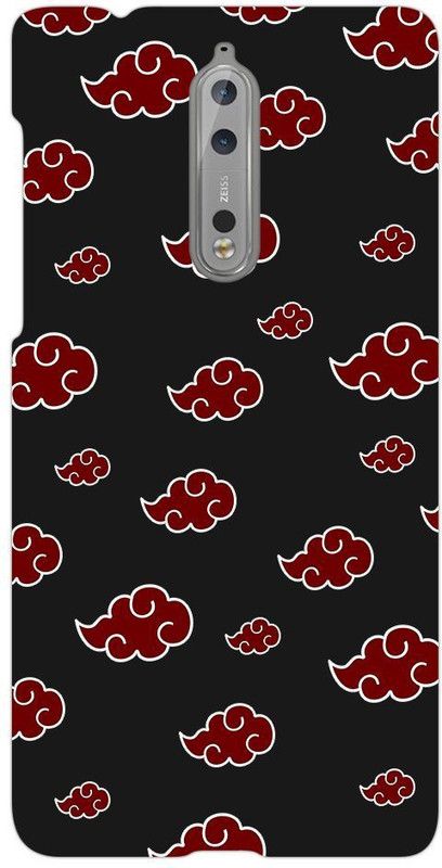 PrintVoo Back Cover for Nokia 8  (Black, Grip Case)