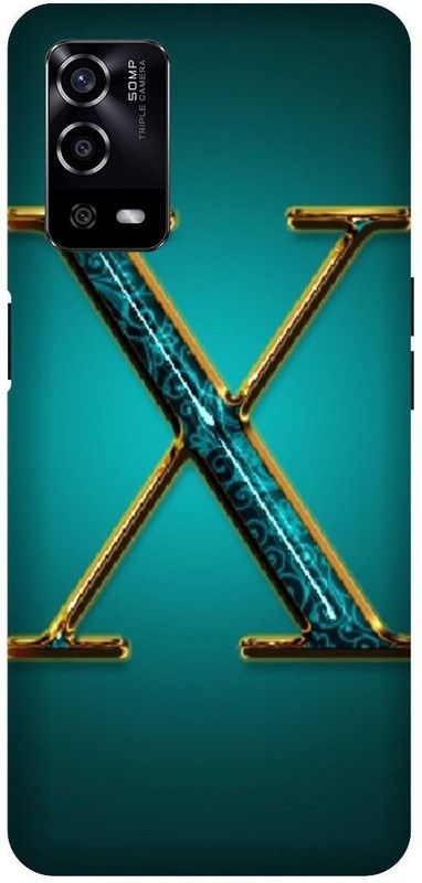 UMPRINT Back Cover for Oppo A55/CPH2325, X X Latter Alphabet Printed Back Cover  (Multicolor, Hard Case)