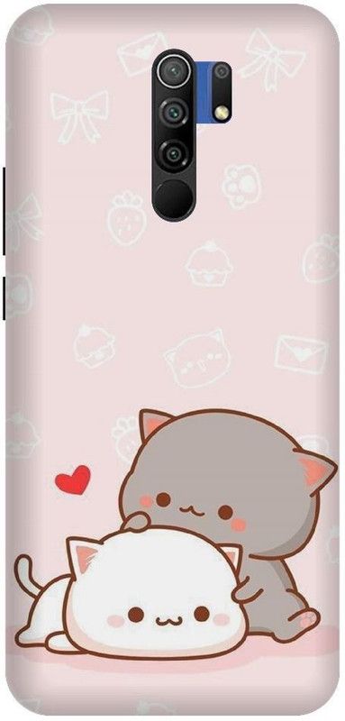 URCHIN Back Cover for Poco M2 cute cat, cartoon, love cats, funny, sweet, love,  (Multicolor, Shock Proof, Pack of: 1)