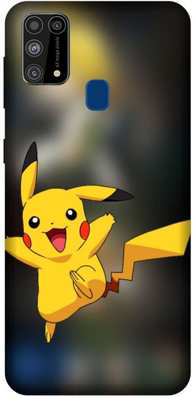 Vinsmoke Back Cover for Samsung M21 Pikachu, Cute, Pokemon, Cartoon, Anime  (Multicolor, Shock Proof, Pack of: 1)