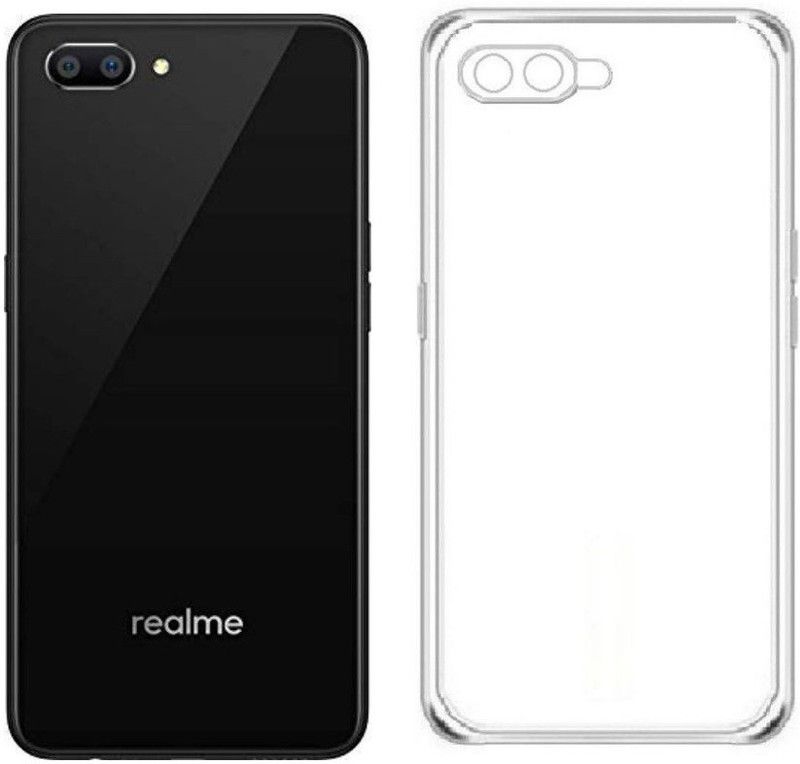 ment Back Cover for Realme C1  (Transparent, Camera Bump Protector, Silicon)