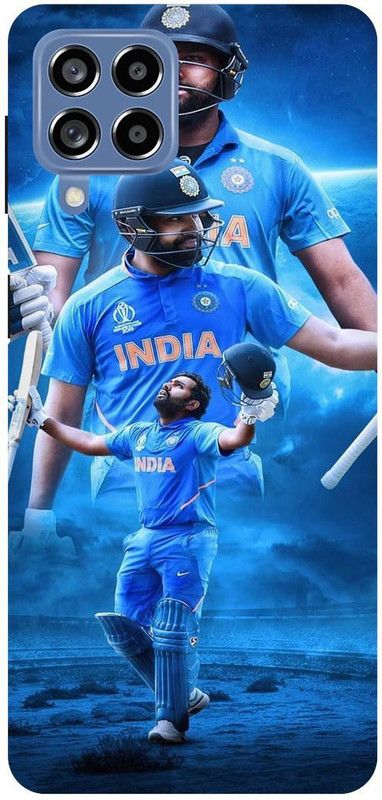 THE NARAYANA COLLECTIONS Back Cover for SAMSUNG GALAXY M53-ROHIT,SHARMNA,HITMAN,IPL,MUMBAI  (Multicolor, Hard Case, Pack of: 1)