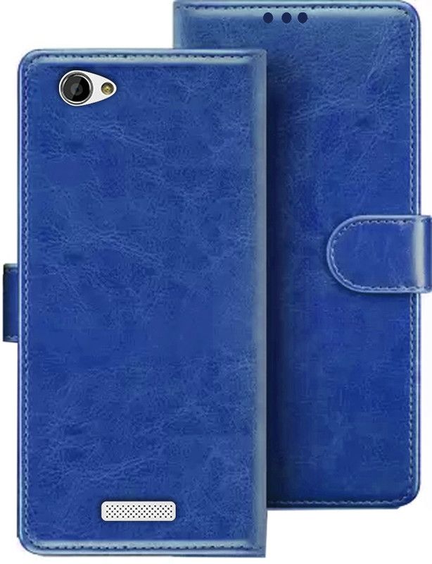 HANIRY Flip Cover for Gionee M2 flip cover | M2 flip cover | Blue  (Blue, Magnetic Case, Pack of: 1)