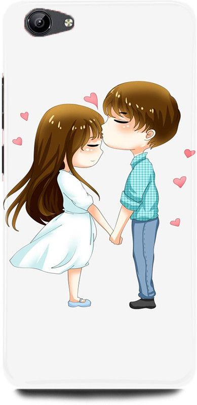 DIKRO Back Cover for vivo Y69, 1714, CUTE, COUPLE, LOVELY, KISS, COUPLE, GIRL, BOY, LOVE  (Multicolor, Hard Case, Pack of: 1)
