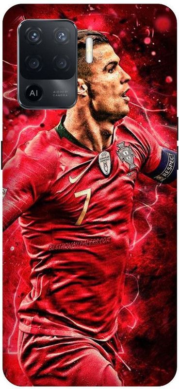 UMPRINT Back Cover for Oppo F19 Pro/CPH2285 Ronaldo Cristino Football CR7 Printed Back Cover  (Multicolor, Hard Case, Pack of: 1)