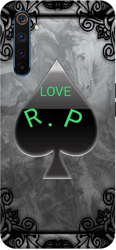 THESTONEWELL Back Cover for REALMI 6 PRO P LETER R LETER R WORD LOVE  (Multicolor, Waterproof, Pack of: 1)