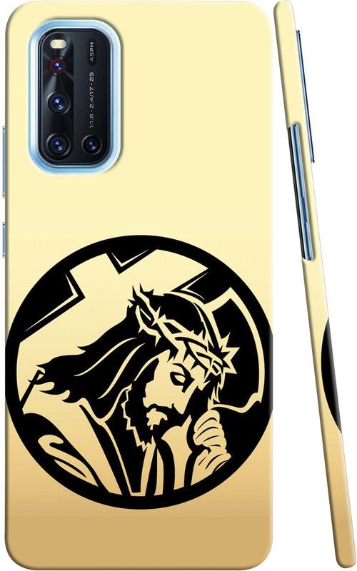 Adi Creations Back Cover for VIVO V19  (Beige, Black, Dual Protection)