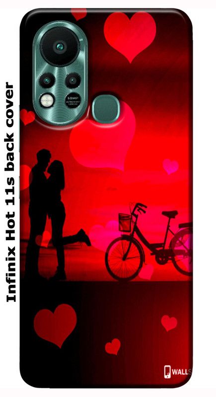 Lesend Back Cover for Infinix Hot 11S  (Red, Black, Dual Protection, Silicon, Pack of: 1)