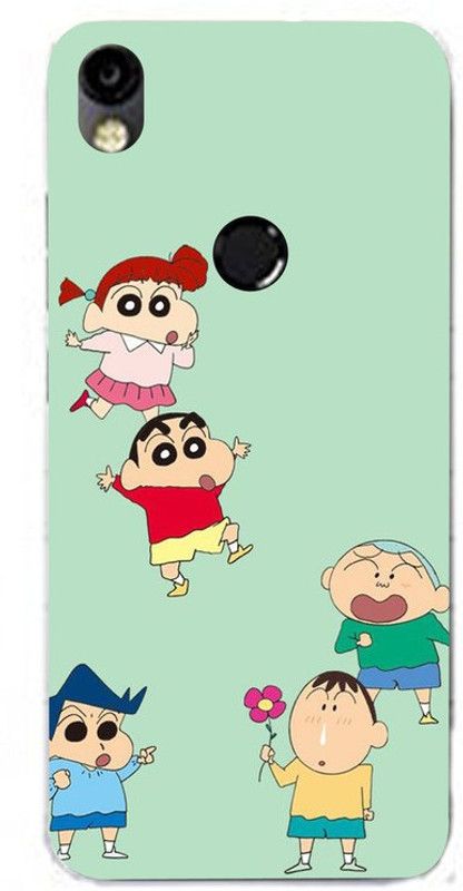 Golden Mask Back Cover for Sky Hawk Back Cover For Tecno Camon In3 Shinchan With Friends  (Multicolor, Waterproof, Silicon, Pack of: 1)