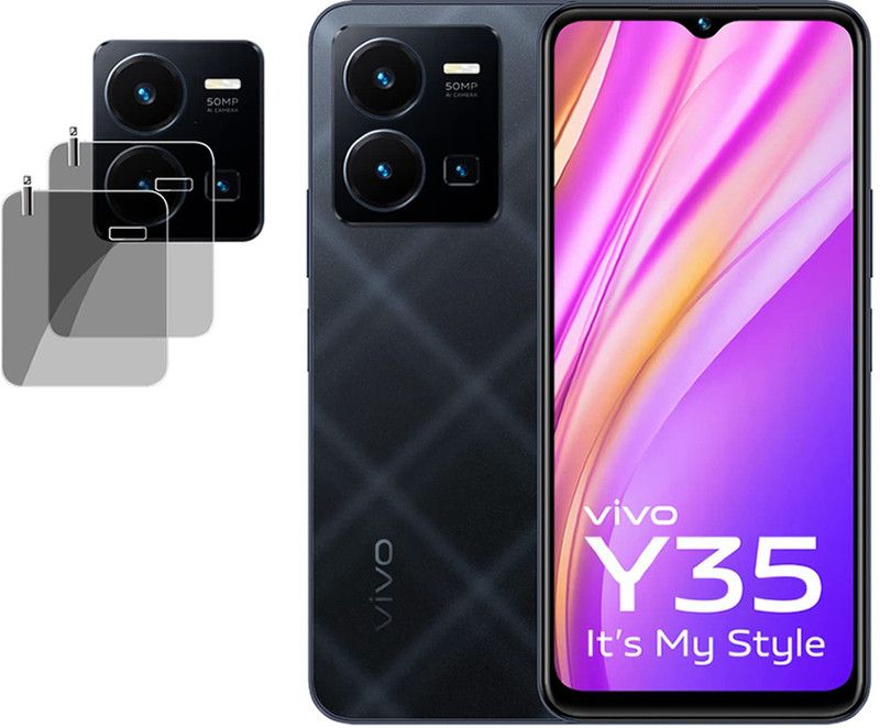 XAZE Back Camera Lens Glass Protector for HD Clarity Vivo Y35 Camera Lens Protector  (Pack of: 2)