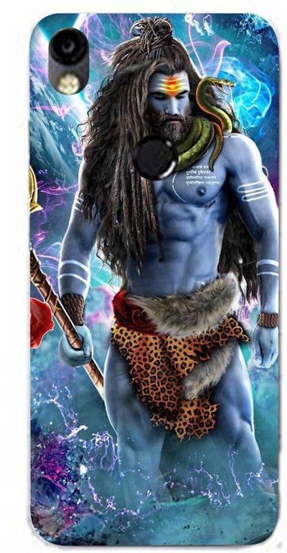Golden Mask Back Cover for Sky Hawk Back Cover For Tecno Camon In5 Lord Shiva  (Multicolor, Waterproof, Silicon, Pack of: 1)