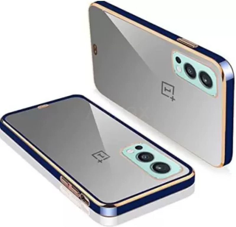 WoodForest Back Cover for 1+ Oneplus Nord 2 5G Chrome Case Silicone Electroplating TPU Transparent  (Blue, Shock Proof, Silicon, Pack of: 1)