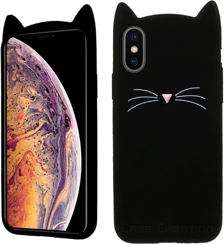 CASE CREATION Back Cover for Apple iPhone XS  (Black, Grip Case, Pack of: 1)