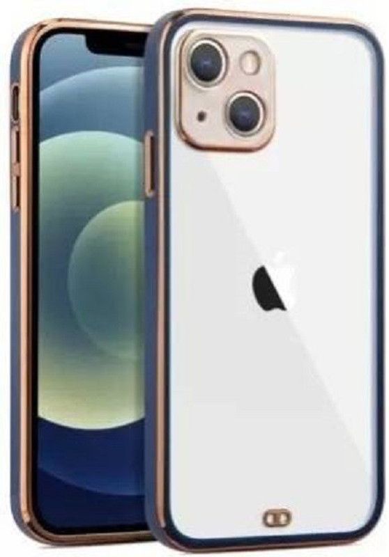 WoodForest Back Cover for Apple iphone 13 Chrome Case Silicone Electroplating TPU Transparent  (Blue, Shock Proof, Silicon, Pack of: 1)