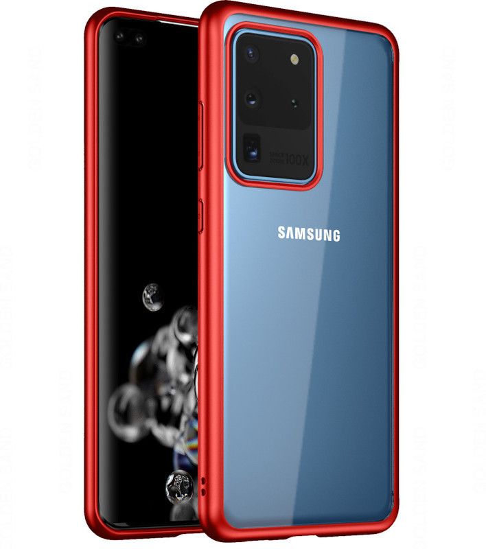 Golden Sand Back Cover for Samsung Galaxy S20 Ultra  (Red, Shock Proof, Pack of: 1)