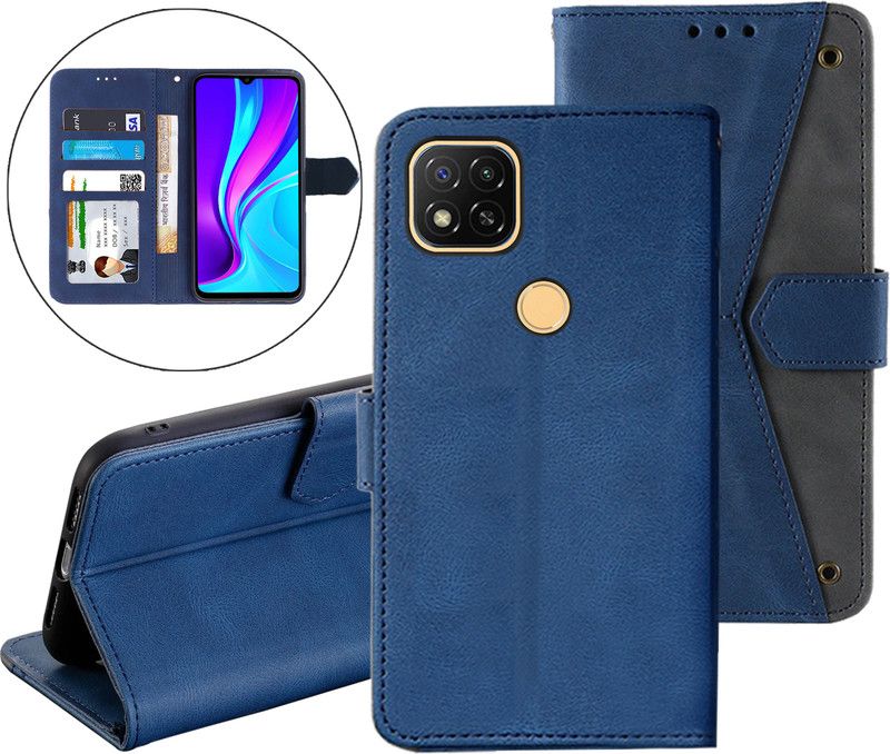 Autofocus Flip Cover for Mi Redmi 9, Redmi 9  (Blue, Magnetic Case, Pack of: 1)