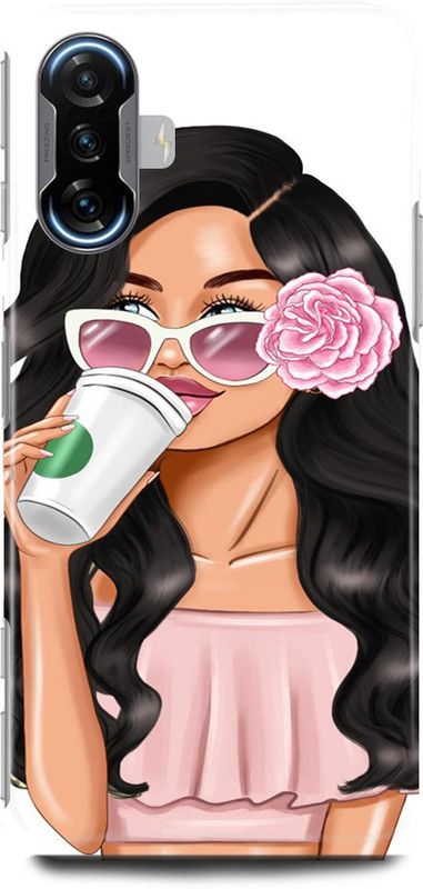 play fast Back Cover for POCO F3 GT GIRL, CUTE, GIRL, LOVELY, GIRL, ANIME, LOVE  (White, Hard Case, Pack of: 1)