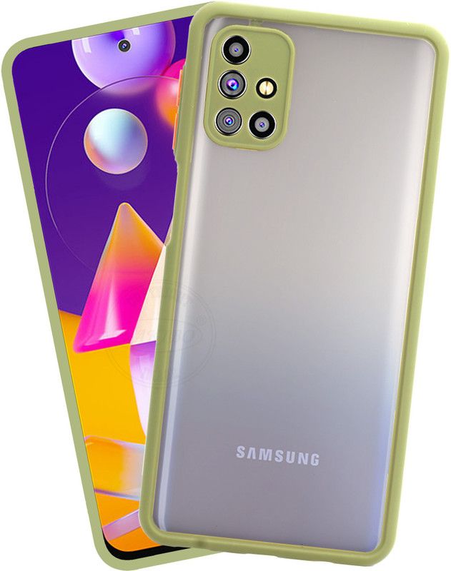 VAKIBO Back Cover for Samsung Galaxy M31S, Smoke Frosted Back Case With Camera Protection Ring  (Green, Grip Case, Pack of: 1)