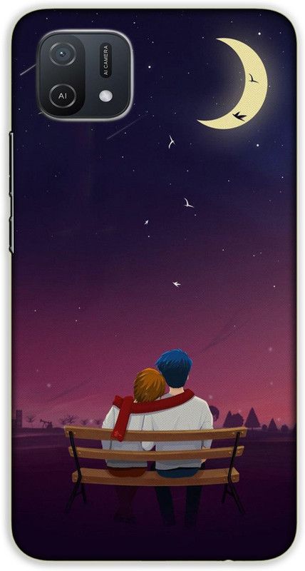 iprinto Back Cover for OPPO A16K, CPH2349, OPPO A16e, CPH2421 Cute Couple Back Cover  (Purple, Hard Case, Pack of: 1)
