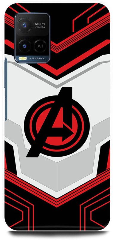 play fast Back Cover for Vivo Y21E AVENGERS, A, NAME, LOGO, SIGN  (Red, Hard Case, Pack of: 1)