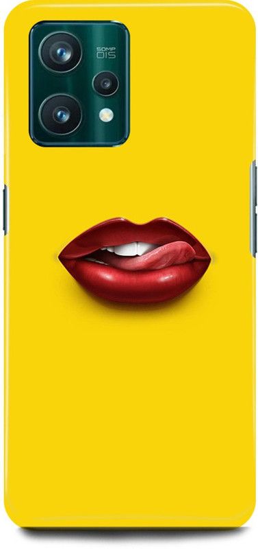 play fast Back Cover for Realme 9 Pro Plus 5G GIRL, LIPS, HOT, LIPD, KISS, YELLOW  (Yellow, Hard Case, Pack of: 1)