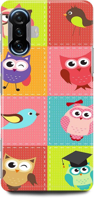 play fast Back Cover for POCO F3 GT OWL, NIGHT, WATCH, CARTOON, OWL, TRIPPY, OWL  (Multicolor, Hard Case, Pack of: 1)