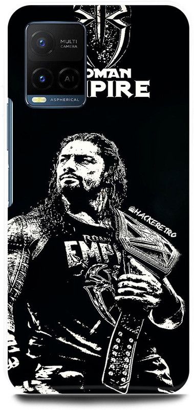 play fast Back Cover for Vivo Y21A, V2149 ROMAN, REIGNS, WRESTLER, WWE, SHIELD  (Black, Hard Case, Pack of: 1)