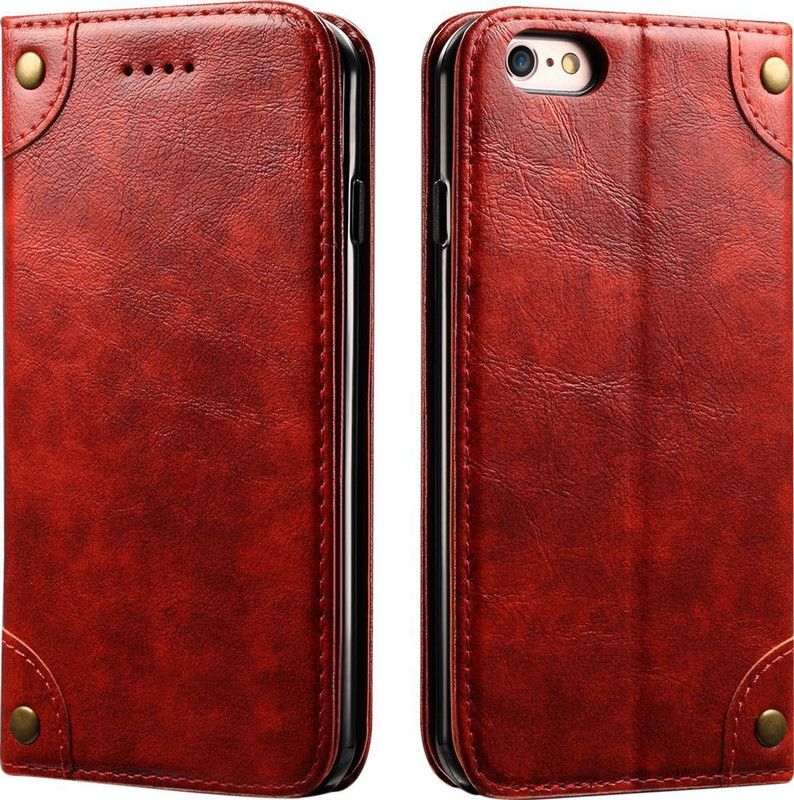 Cubix Flip Cover for Apple iPhone 6s / iPhone 6  (Red, Magnetic Case)